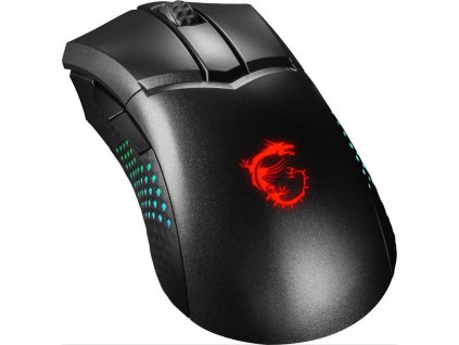 MSI herní myš CLUTCH GM51 Lightweight Wireless/ bezdrátová/ dobíjecí/ 26.000 dpi/ RGB podsvícení/ 6 tlačítek/ USB