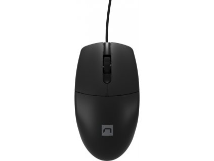 Natec optická myš RUFF Plus 1200 DPI/Kancelářská/Optická/1 200 DPI/Drátová USB/Černá