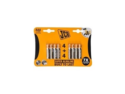 JCB SUPER alkalická baterie LR03, blistr 8 ks