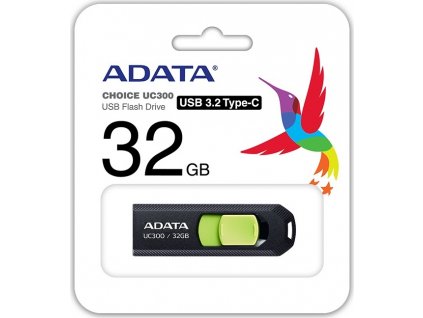 ADATA UC300 32GB USB 3.2 černá/zelená