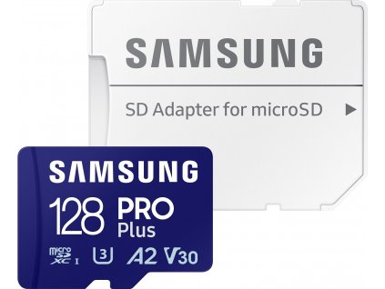 Samsung micro SDXC karta 128GB PRO Plus + SD adaptér
