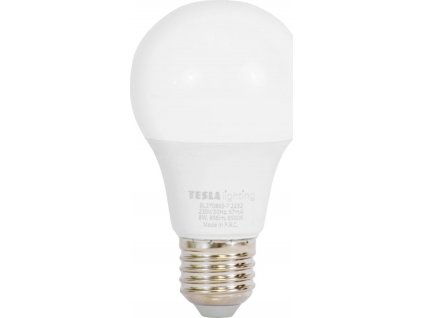 Tesla LED žárovka BULB E27/8W/230V/806lm/25 000h/6500K studená bílá/220st