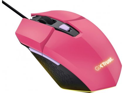 TRUST myš GXT 109P FELOX Gaming Mouse, optická, USB, růžová