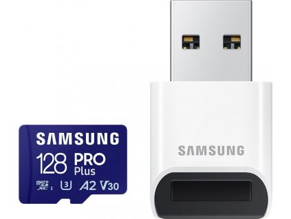 Samsung micro SDXC karta 128GB PRO Plus + USB adaptér