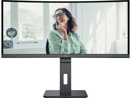 AOC MT VA LCD WLED 34" CU34P3CV - VA panel, 3440x1440, HDMI, DP, USB-C, 4xUSB 3.2, repro, vysk. stavitelny, zakriven