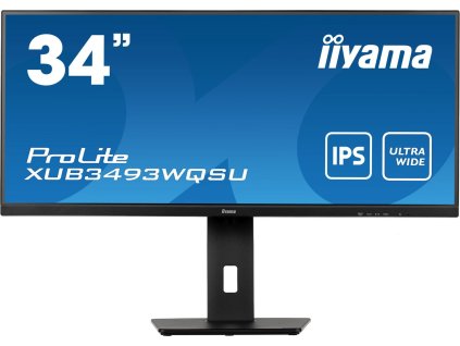 IIYAMA XUB3493WQSU-B5 34inch UW ETE IPS-panel 3440x1440 FreeSync 3000:1 400cd/m2 0.4ms MPRT HDR 2xHDMI 2xDP USB-HUB Speakers
