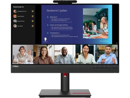 LENOVO LCD T24v-30 - 23.8”,IPS,matný,16:9,1920x1080,178/178,4ms/6ms,250cd/m2,1000:1,VGA,DP,HDMI,4xUSB,VESA,cam,rep,Pivot