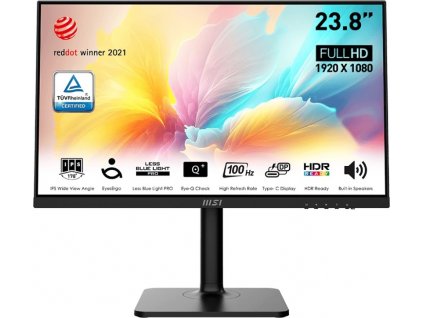 MSI Modern/MD2412P/23,8"/IPS/FHD/100Hz/1ms/Black/3R