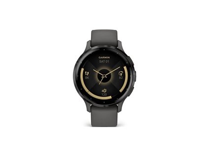 Garmin Venu® 3S, Slate/Gray, Silicone band