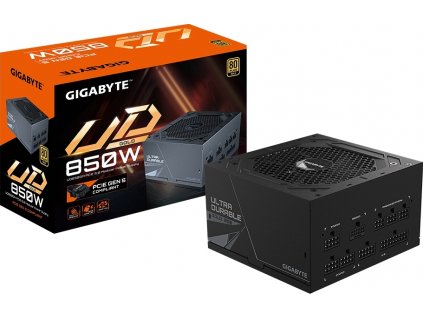 GIGABYTE zdroj UD850GM PG5, 850W, 80+ Gold, 120mm fan, černá