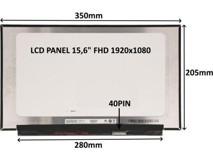 LCD PANEL 15,6" FHD 1920x1080 40PIN MATNÝ IPS 120HZ / BEZ ÚCHYTŮ