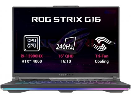 ASUS ROG Strix G16/G614JV/i9-13980HX/16"/2560x1600/32GB/1TB SSD/RTX 4060/W11H/Gray/2R