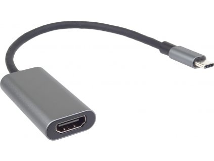 PremiumCord Převodník USB-C na HDMI, rozlišení 4K a FULL HD 1080p, kovové pouzdro