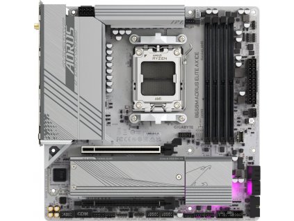GIGABYTE B650M AORUS ELITE AX ICE, AM5, AMD B650, 4xDDR5, 1xDP, 1xHDMI, WI-FI, mATX