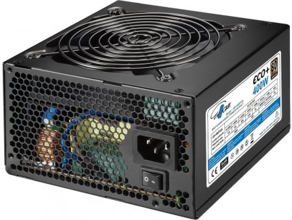 EUROCASE zdroj Eco+ 400W / 80+BRONZE / 12cm fan / PFC ATX 20/24pin / 5x SATA