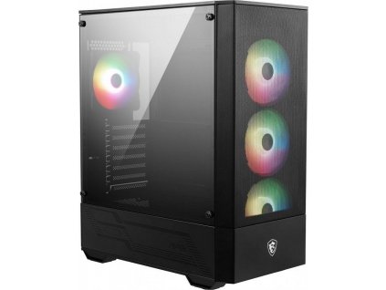 MSI MAG FORGE 112R/ bez zdroje/ levé temperované sklo/ 4x 120 mm A-RGB fan/ 2x USB3.0/ černá