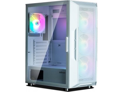 Zalman I3 Neo / middle tower / ATX / 4x120 RGB / 2xUSB 3.0 / 1xUSB 2.0 / prosklená bočnice / bílá