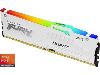 KINGSTON DIMM DDR5 32GB 6000MT/s CL36 FURY Beast Bílá RGB EXPO