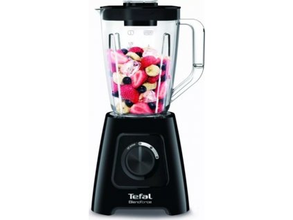 Tefal BL420838 Blendforce 2 stolní mixér, 600 W, 2 rychlosti, pulzní funkce, drcení ledu, Smart Lock, černý