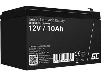 GREEN CELL Battery AGM VRLA 12V 10Ah