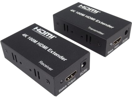 PremiumCord 4K HDMI extender na 100m přes jeden kabel Cat5e/Cat6