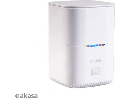 AKASA HDD box DuoDock MX, Dual M.2 PCIe NVMe SSD Docking Station with Offline Clone, bílá