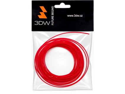 3DW - ABS filament 1,75mm červená, 10m, tisk 220-250°C
