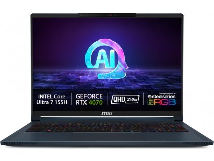 MSI Stealth/16 AI Studio A1VGG/U7-155H/16"/2560x1600/32GB/1TB SSD/RTX 4070/W11H/Blue/2R