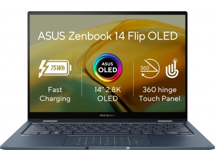 ASUS Zenbook Flip/ i7-1360P/ 16GB DDR5/ 1TB SSD/ Intel Iris Xe/ 14" WQXGA+,touch/ W11H/ modrý