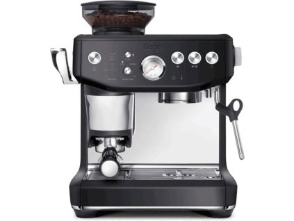SAGE SES876BTR pákový kávovar, 1850 W, 15 barů, vestavěný mlýnek, parní tryska, černý