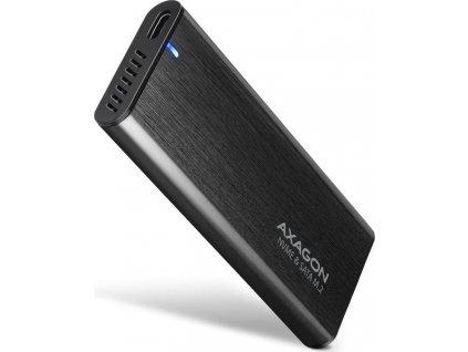 AXAGON EEM2-SB2, USB-C 3.2 Gen 2 - M.2 NVMe & SATA SSD kovový RAW box, bezšroubkový, černý