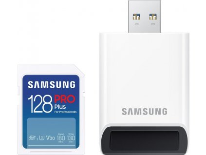 Samsung SDXC karta 128GB PRO PLUS + USB adaptér