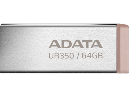 ADATA Flash Disk 64GB UR350, USB 3.2 Dash Drive, kov hnědá