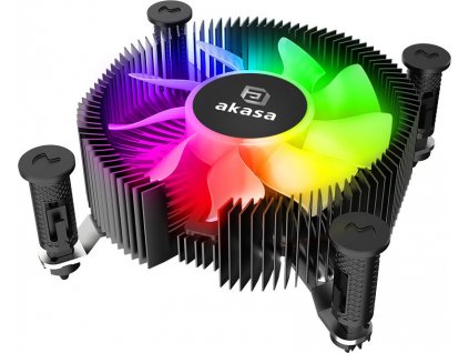 AKASA chladič CPU Socket Intel LGA1700, LGA1851, aRGB, Mini-ITX, nízký chladič