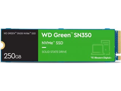 WD GREEN SSD NVMe 250GB PCIe SN350, Gen3 8GB/s, (R:2400/W:900 MB/s)