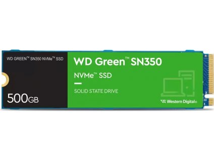 WD GREEN SSD NVMe 500GB PCIe SN350, Geb3 8GB/s, (R:2400/W:1650 MB/s)