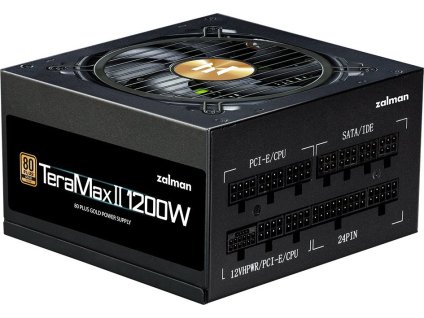 ZALMAN zdroj TeraMax II, 1200W, 120mm, 80Plus Gold, Plně Modulární, ATX 3.0, černá