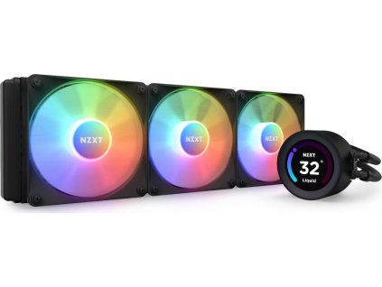 NZXT vodní chladič Kraken 360 ELITE RGB / 3x120mm RGB fan / 4-pin PWM / LCD disp. / 6 let