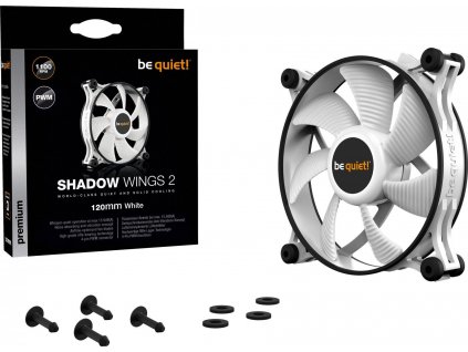 Be quiet! / ventilátor Shadow Wings 2 White / 120mm / PWM / 4-pin / 15,9dBa