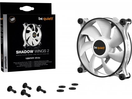 Be quiet! / ventilátor Shadow Wings 2 White / 120mm / 3-pin / 15,7dBa