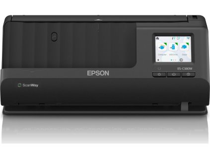 EPSON skener ES-C380W, A4, 600x600dpi, USB, Wi-Fi (direct), Display