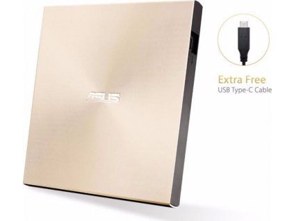 ASUS DVD ZenDrive SDRW-08U9M-U GOLD, External Slim DVD-RW, USB Type-C/Type-A, M-DISC