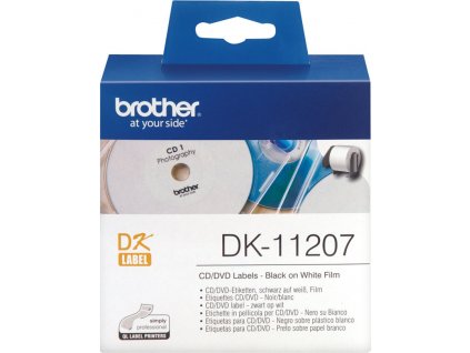 BROTHER papírové štítky DK-11207/ QL/ CD/DVD štítek/ 100ks/ průměr 58mm