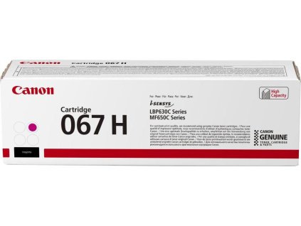 Canon TONER  067H purpurová pro i-SENSYS LBP631Cw, LBP633Cdw, MF651Cw, MF655Cdw, MF657Cdw (2350 str.)