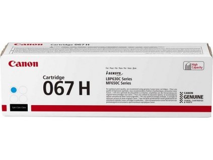 Canon TONER 067H azurová i-SENSYS LBP631Cw, LBP633Cdw, MF651Cw, MF655Cdw, MF657Cdw (2350 str.)