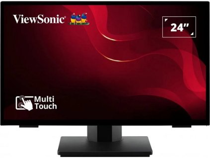 ViewSonic TD2465 / 24"/ Touch/ VA / 16:9/ 1920x1080/ 7ms/ 250cd/m2/ DP/ HDMI/ VGA/ USB/ Repro