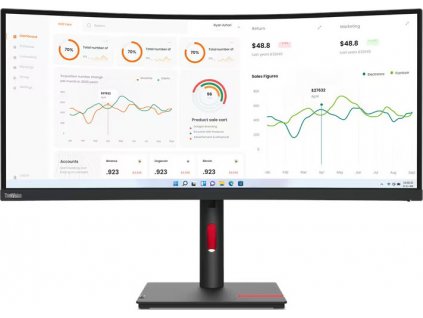 LENOVO LCD T34w-30 - 34",VA,matný,21:09,3440x1440,178/178,350cmd,3000:1,4ms/6ms,HDMI,DP,USB-C,VESA