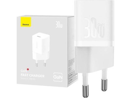 Baseus Rychlonabíječka do sítě GaN5 Mini 30W EU bílá