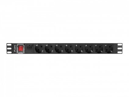 LANBERG PDU 19inch 1U 16A 8x Shuko 2m black