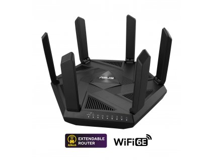 ASUS RT-AXE7800 (AXE7800) WiFi 6E Extendable Router, 2.5G port, AiMesh, 4G/5G Mobile Tethering